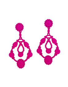 The Baroque_Neon Pink_Earrings