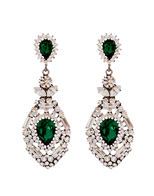 The Baroque_Crystal Emerald+Emerald_Earring