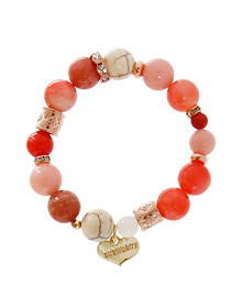 THE Berry_orange pink_gemstone_Bracelet