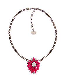 Renaissance_Neon Pink Flower_Necklace