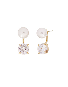 A soft voice_pearl+cubic_Earring