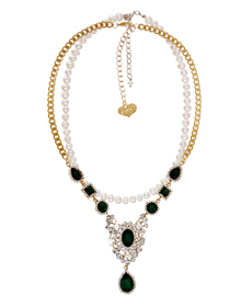 The Baroque_Gold+Emerald+담수진주_Necklace