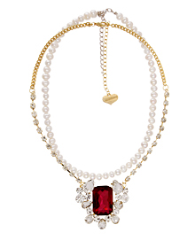 Marie Antoinette_RUBY+담수진주_Necklace