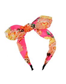 夏_Neon pink+Flower_Headband