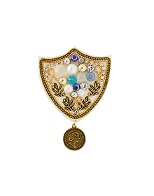 THE Wappen_Coin+Beads_Brooch