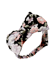 리나_Black+Pastel Flower_Ribbon_Headband