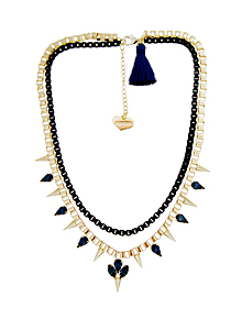 [2014 S/S]The M.enzel_Navy_Gold+Black chain_Necklace