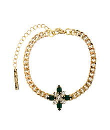 [2014 S/S]At the second spring_Emerald+Gold Chain_Bracelet